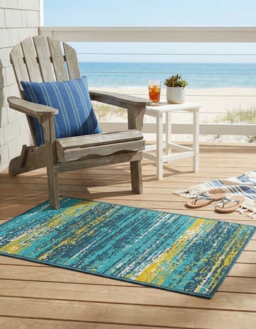 2' x 3' Easy-Clean Coastal Indoor / Outdoor Rug
