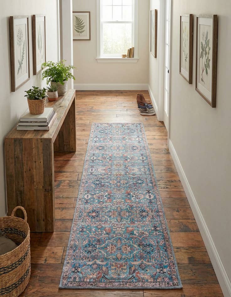 Detail image of 2' 7 x 12'  Washable Nostalgia Runner Rug