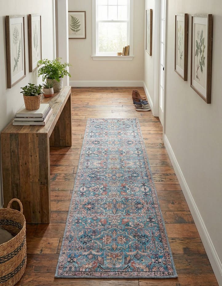 2' 7 x 12' Washable Nostalgia Runner Rug