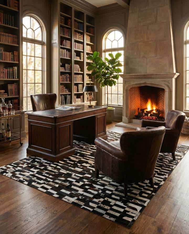 8' 2 x 9' 10 Cowhide - Patchwork Rug