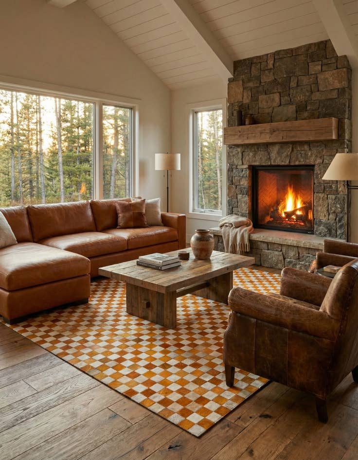 Detail image of  8' 2 x 10' Cowhide - Patchwork Rug