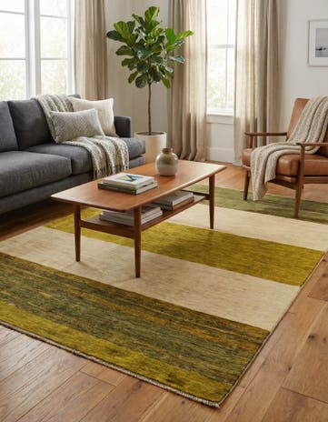 4' 11 x 6' 5 Hand Knotted Modern Ziegler Oriental Rug