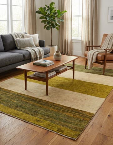 4' 11 x 6' 5 Hand Knotted Modern Ziegler Oriental Rug