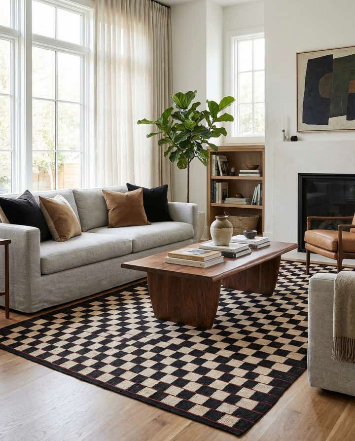 5' 9 x 7' 5 Hand Woven Kilim Modern Wool Rug