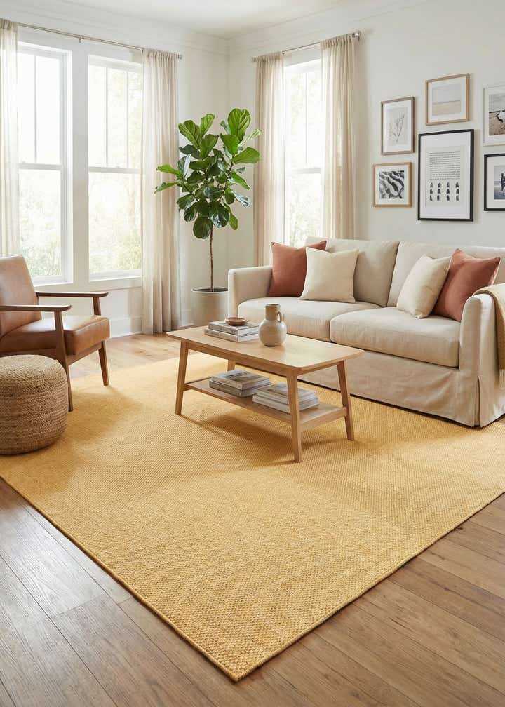 10' 8 x 10' 8 Easy-Clean Solid Indoor / Outdoor Square Rug