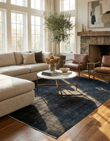 6' 7 x 9' 7 Hand Knotted Ultra Vintage Persian Wool Rug