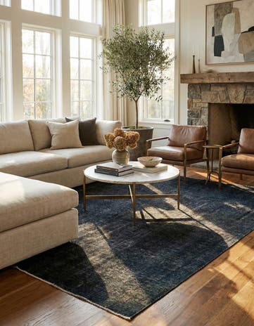 6' 7 x 9' 7 Hand Knotted Ultra Vintage Persian Wool Rug