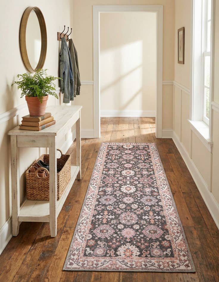Detail image of 2' x 6' 1 Washable Timeless Runner Rug