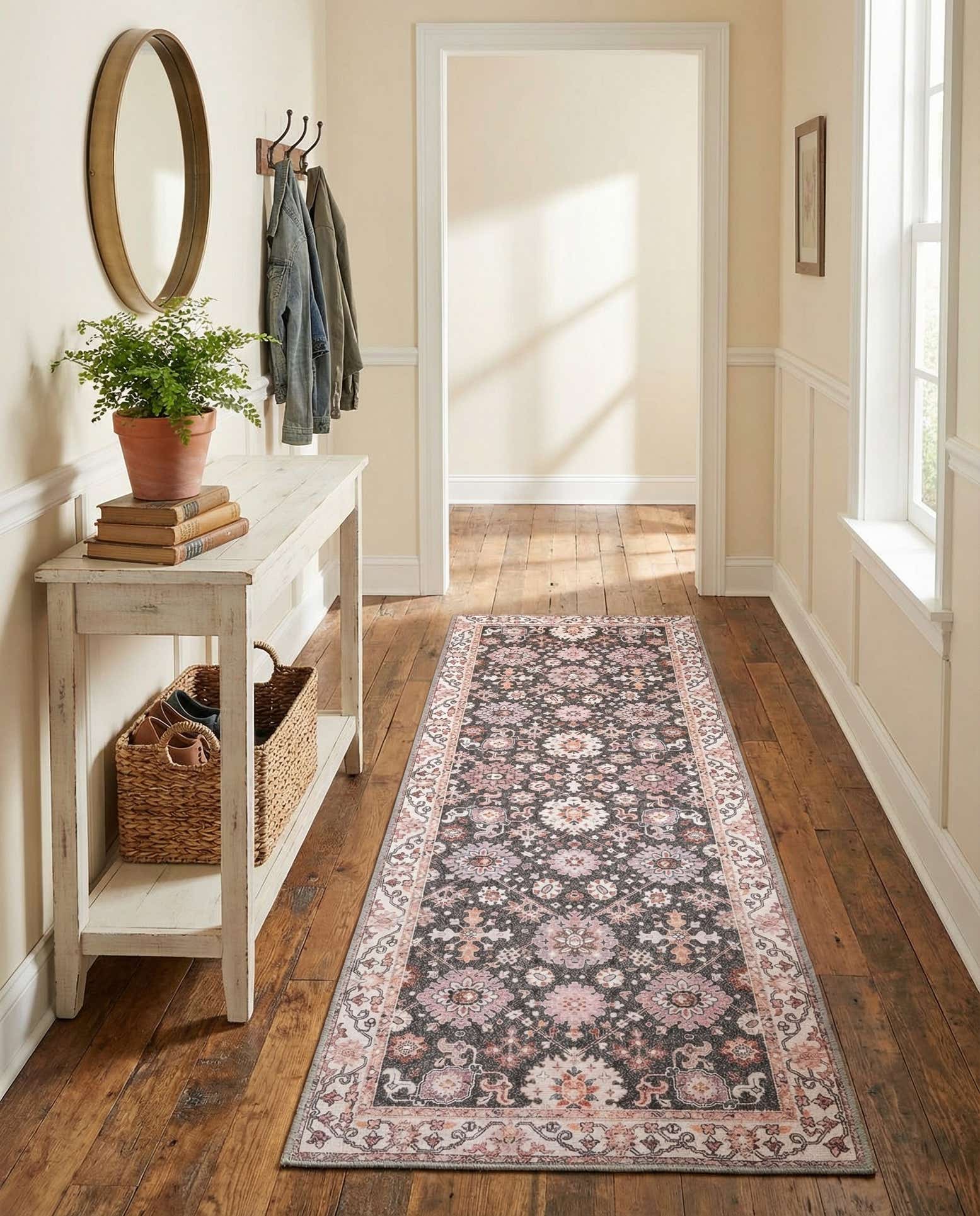 2' x 6' 1 Washable Timeless Runner Rug