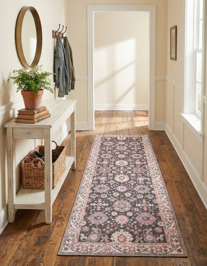 2' x 6' 1 Washable Timeless Runner Rug