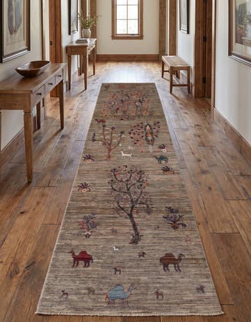 2' 9 x 9' 5 Hand Knotted Ariana Ziegler Runner Rug