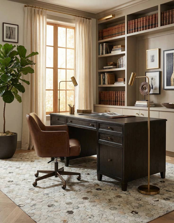 Detail image of 5' x 7' 11 Cowhide Stocks Rug