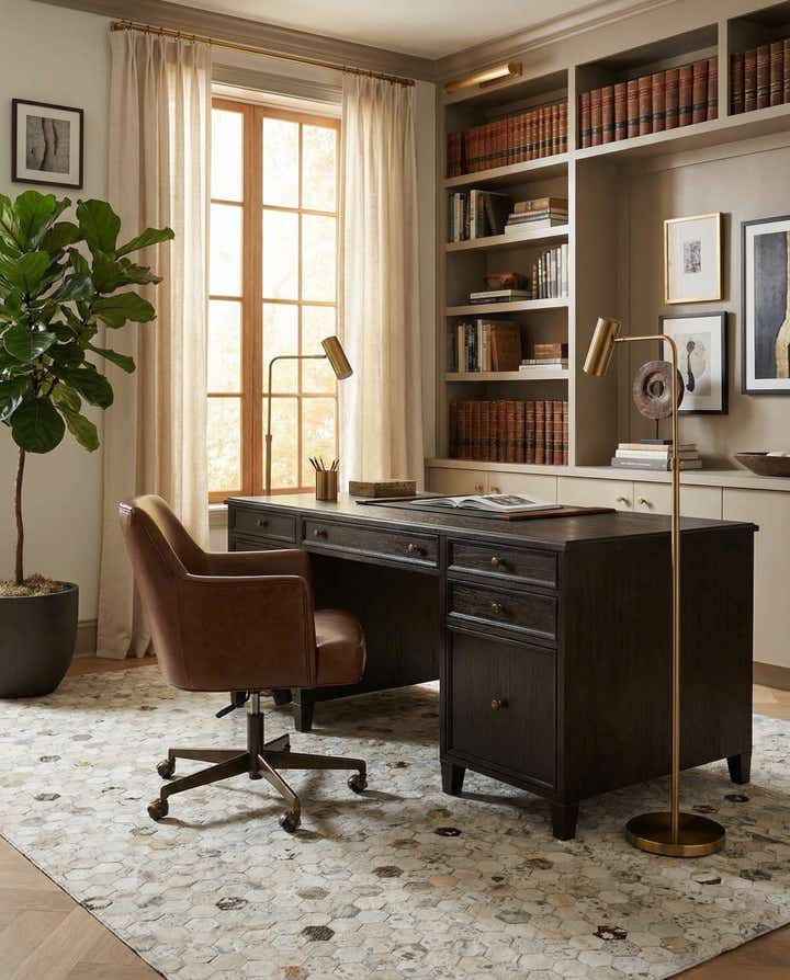 5' x 7' 11 Cowhide Stocks Rug