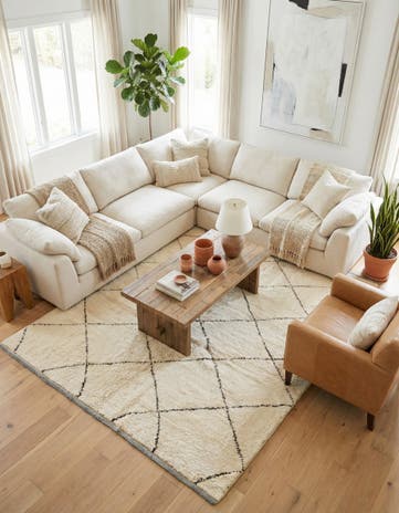 6' x 9' Hand Knotted Moroccan Wool Rug