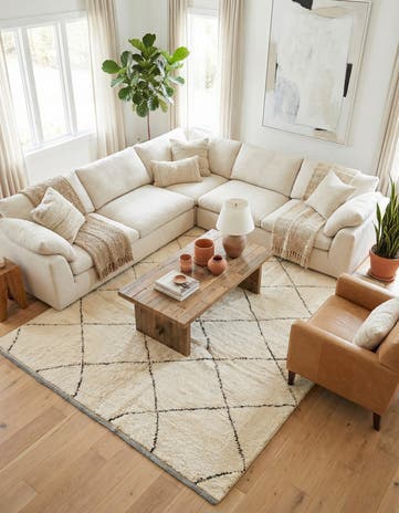 6' x 9' Hand Knotted Moroccan Wool Rug