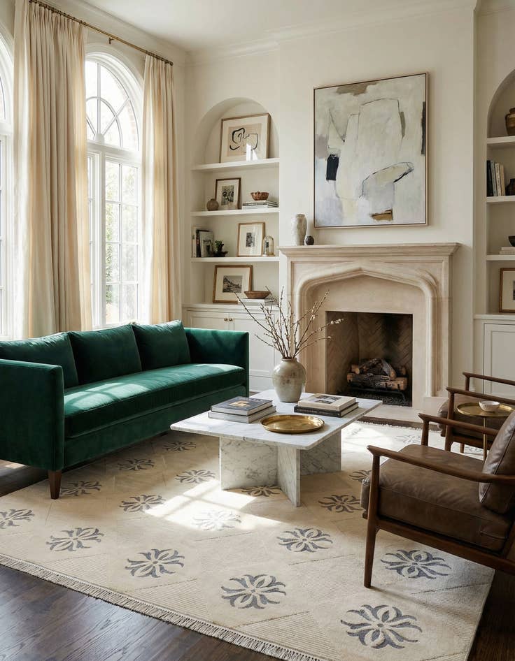 Detail image of 6' 7 x 9' 10  Hand Knotted Darya Wool Rug