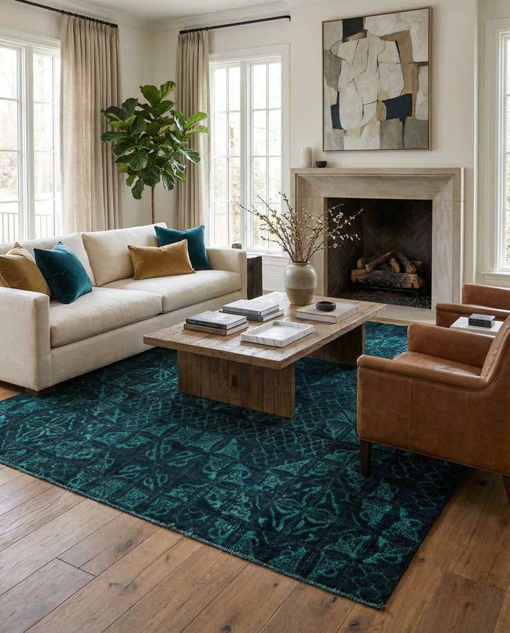 Detail image of 8' x 9' 10 Hand Knotted Darya Wool Rug