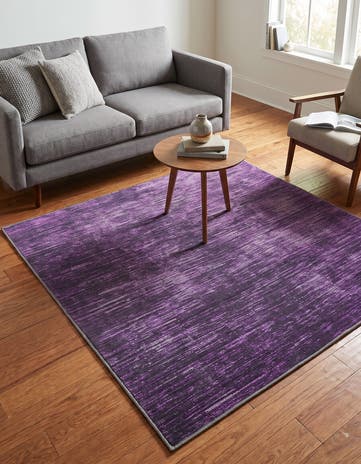 Purple Asha Square Rug