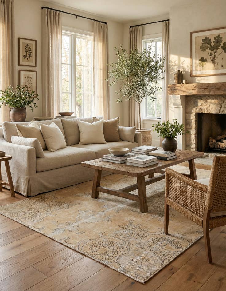 Detail image of 5' x 7' 10 Hand Knotted Ultra Vintage Persian Wool Rug