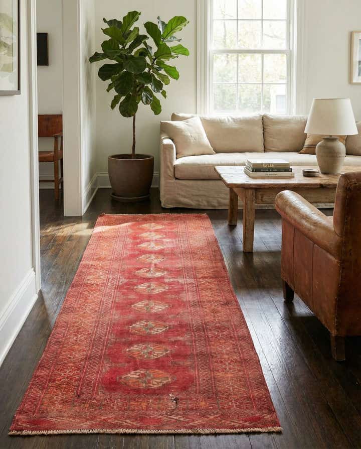 2' 10 x 7' 3 Hand Knotted Ultra Vintage Persian Wool Runner Rug