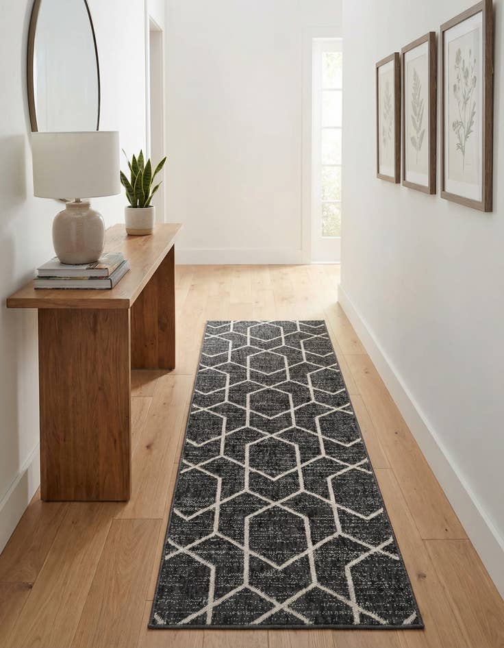 Detail image of  2' x 6' Eco Trellis Runner Rug