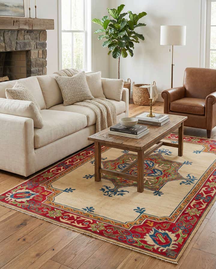 5' 6 x 7' 8 Hand Knotted Kazak Rug