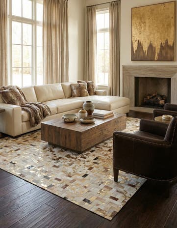 8' x 10' Cowhide - Patchwork Rug