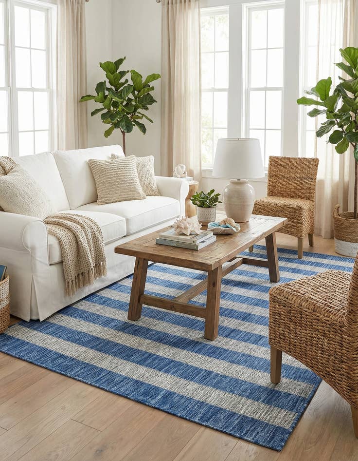 Detail image of  4' x 6'  Washable Ribbon Indoor / Outdoor Rug