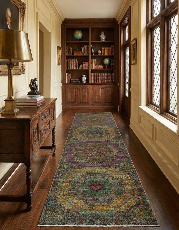 Detail image of 2' 7 x 9' 10 Mamluk Wool Runner Rug