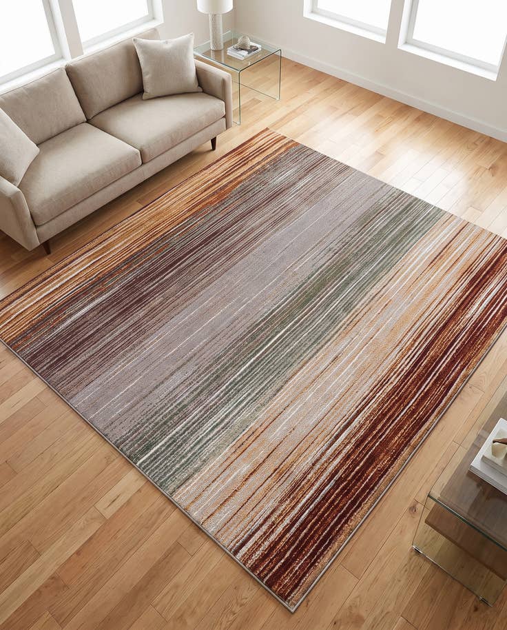 Detail image of 7' 10 x 7' 10 Easy-Clean Modern Indoor / Outdoor Square Rug