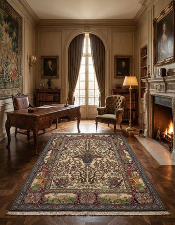 4' 8 x 7' 1 Teheran antique Rug