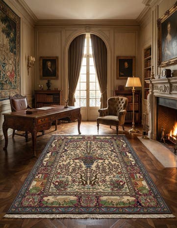 4' 8 x 7' 1 Teheran antique Rug