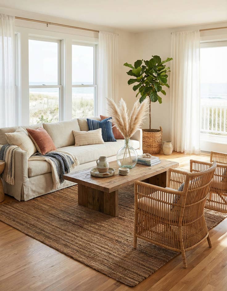 Detail image of 9' x 12'  Hand Woven Palm Beach Jute Rug