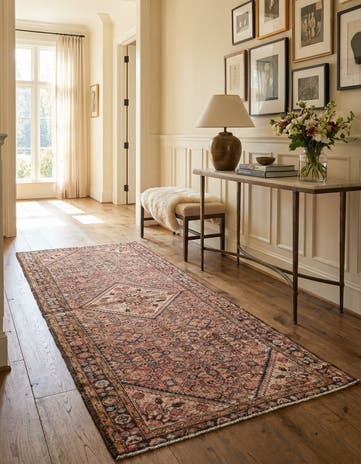 3' 8 x 9' 3 Hand Knotted Ultra Vintage Persian Wool Runner Rug