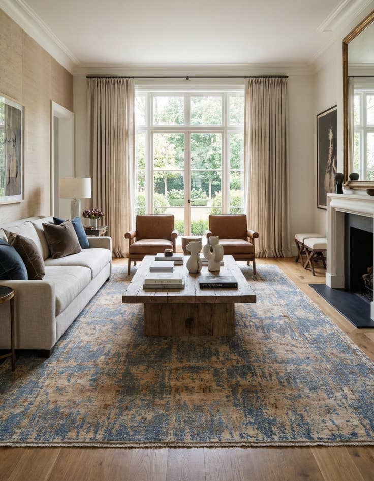 Detail image of  9' 3 x 13' 4  Hand Knotted Ultra Vintage Persian Wool Rug