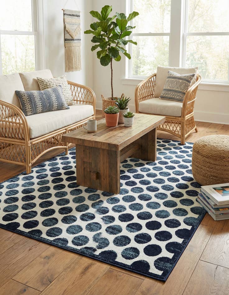 Detail image of  6' x 9'  Washable Sabrina Soto Indoor / Outdoor Rug