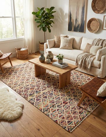 5' 3 x 7' Hand Knotted Darya Wool Rug