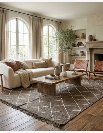 5' x 7' 8 Hand Knotted Moroccan Wool Rug