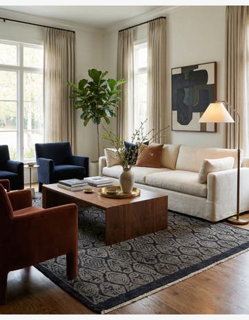 8' 8 x 12' 3 Hand Knotted Darya Wool Rug