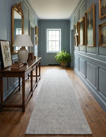 2' 7 x 12' Hand Woven Jill Zarin English Manor Farmhouse Wool Runner Rug