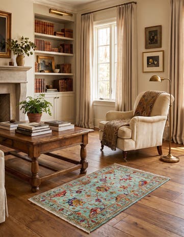 3' 4 x 5' Hand Knotted Ariana Ziegler Rug
