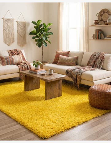 7' 10 x 11' Solid Shag Rug