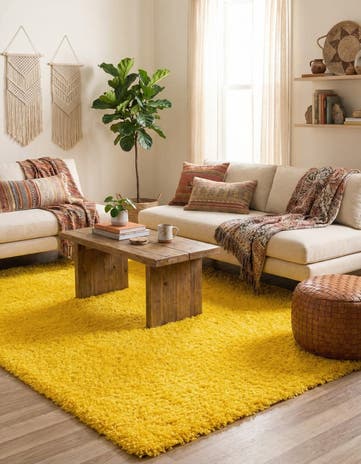 7' 10 x 11' Solid Shag Rug
