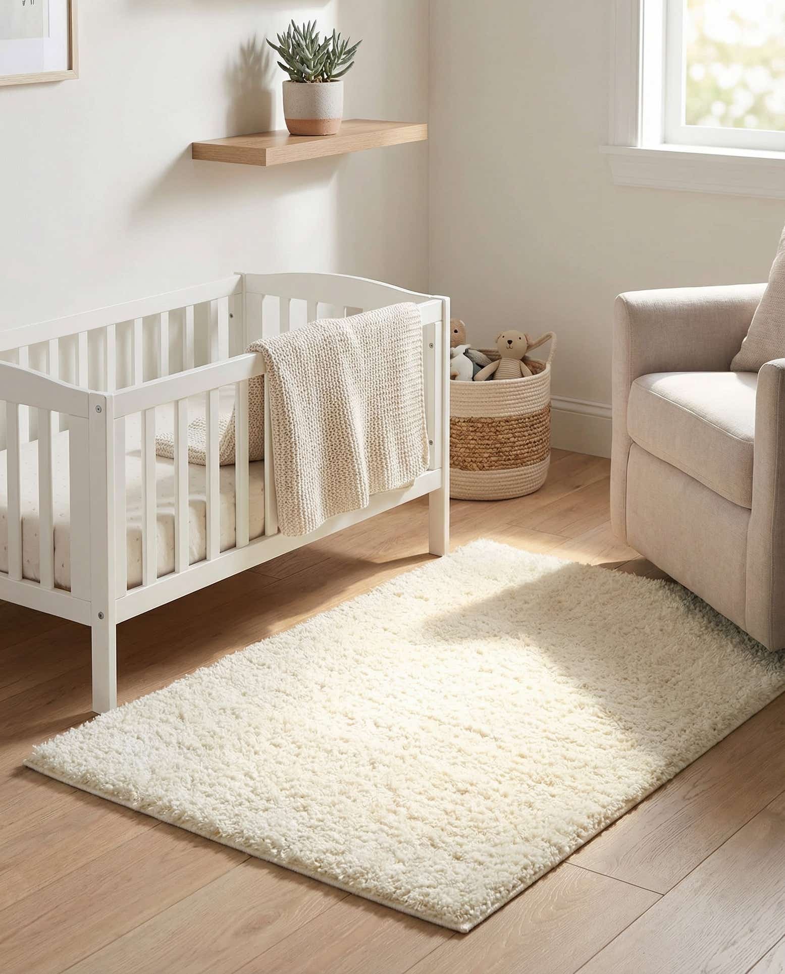 1' x 1' Soft Solid Shag Sample Rug
