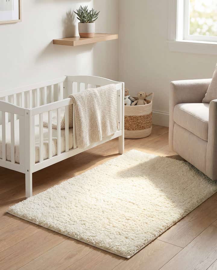 1' x 1' Soft Solid Shag Sample Rug