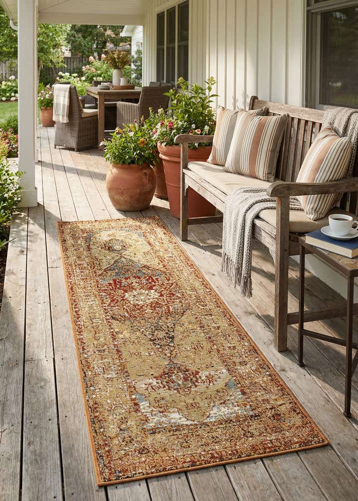 2' x 6' Easy-Clean Traditional Indoor / Outdoor Runner Rug