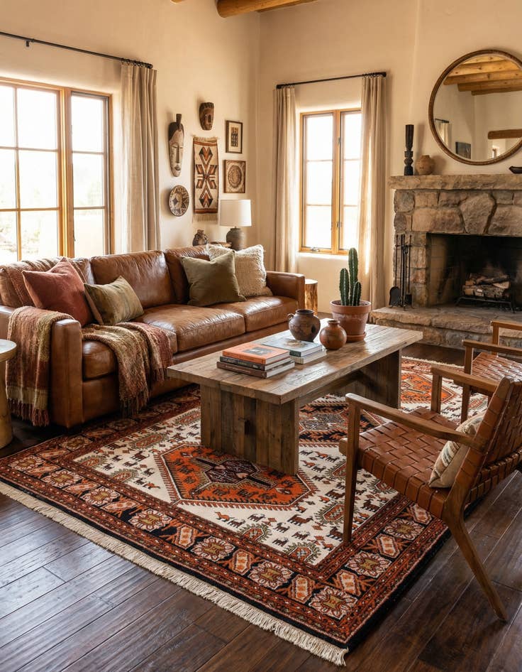 Detail image of  6' 8 x 10'  Hand Knotted Shiraz Wool Rug