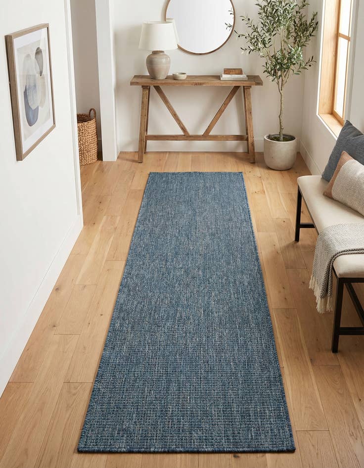 Detail image of 2' x 8'  Washable Solid Indoor / Outdoor Runner Rug