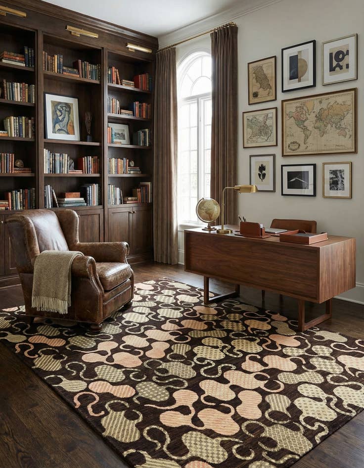 Detail image of 7' 8 x 9' 9  Hand Knotted Modern Ziegler Oriental Rug