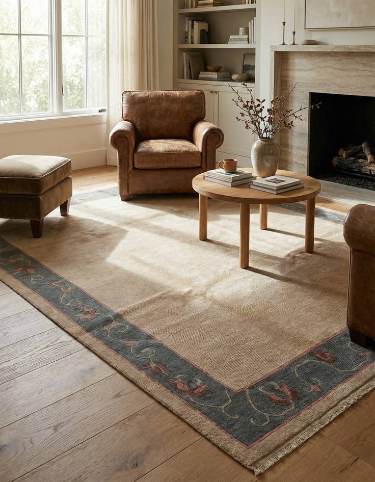 Detail image of  8' 6 x 11' 5  Hand Knotted Tibet Wool Rug